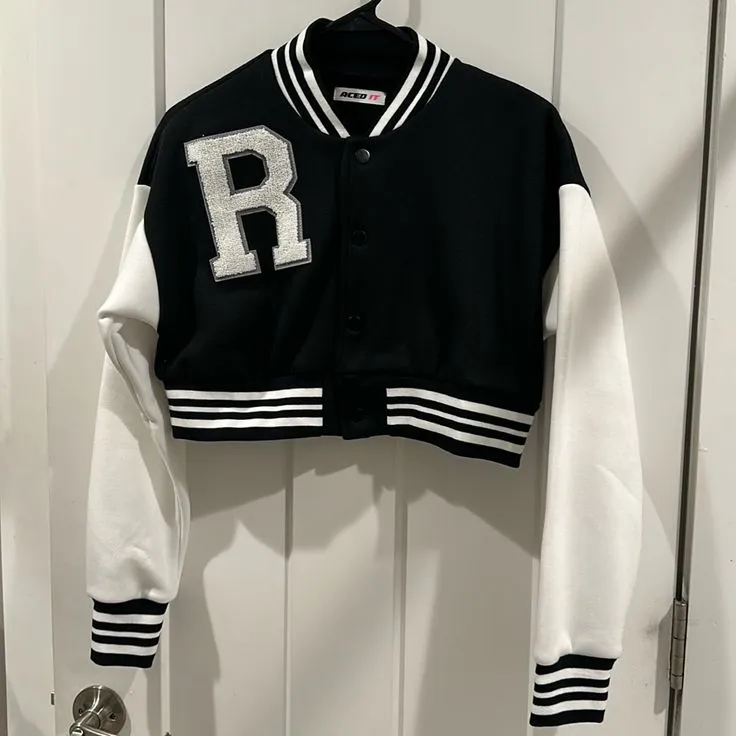 cropped college jacket